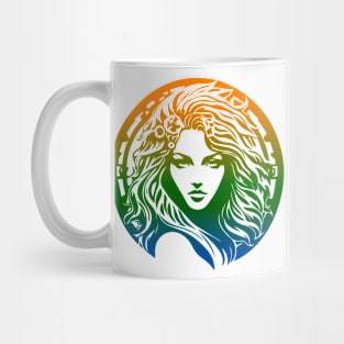 Woman's Face - Colorful Graphic Design Mug